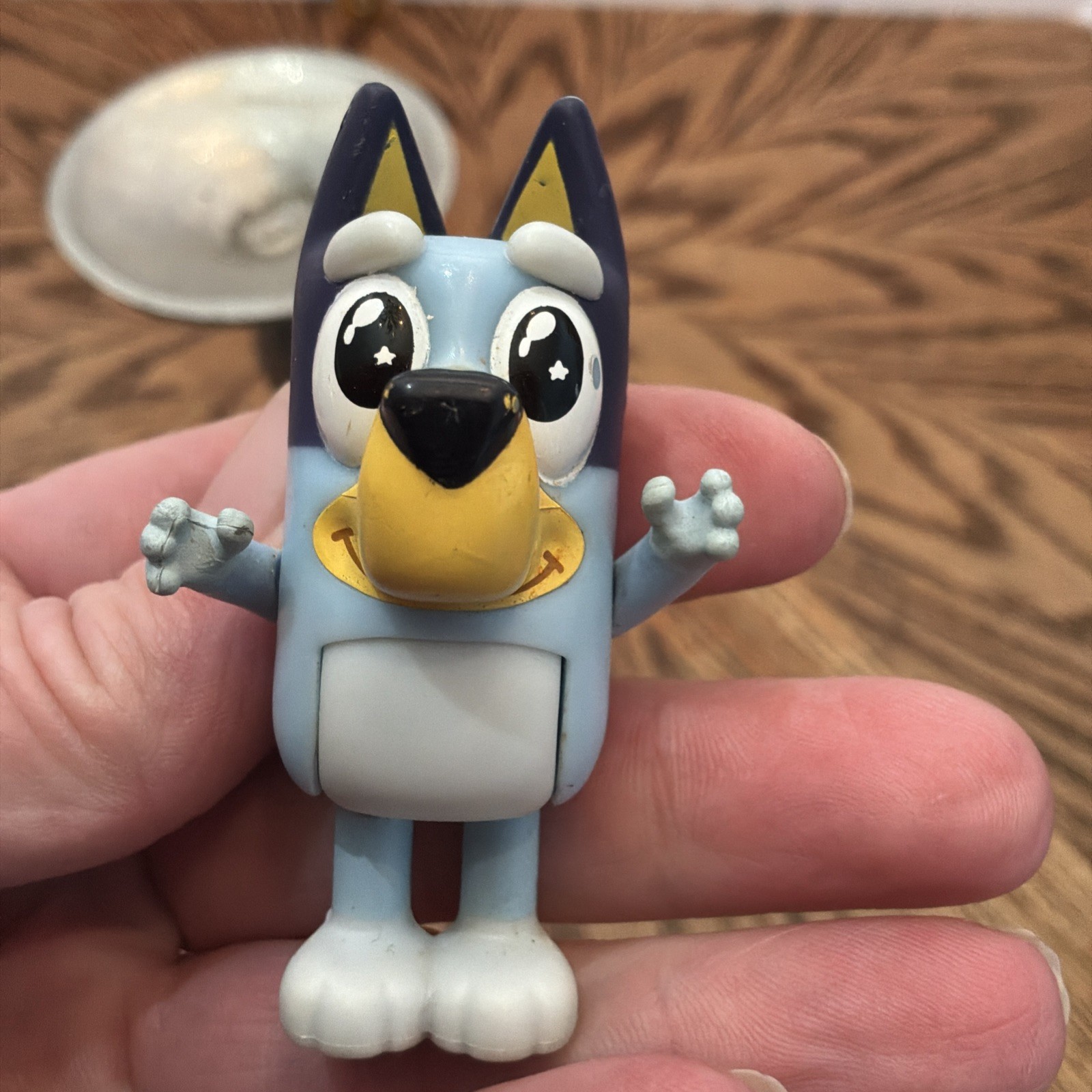 Bluey Action Figure Toy 2.5" Bends at the Hips to Sit Cake Topper Star Eyes
