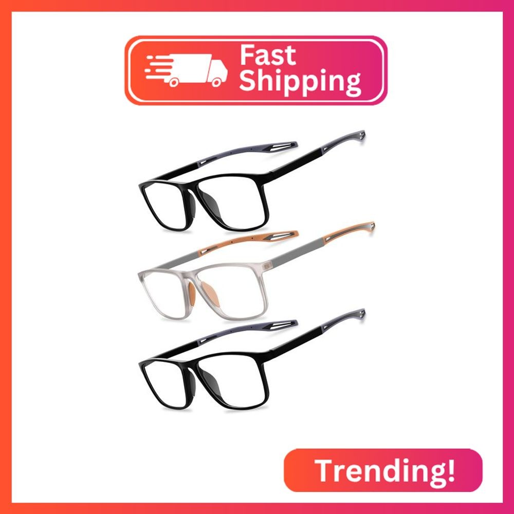 JixGien 3 Pack Reading Glasses for Men，TR90 Sports Style Blue Light Blocking Rea