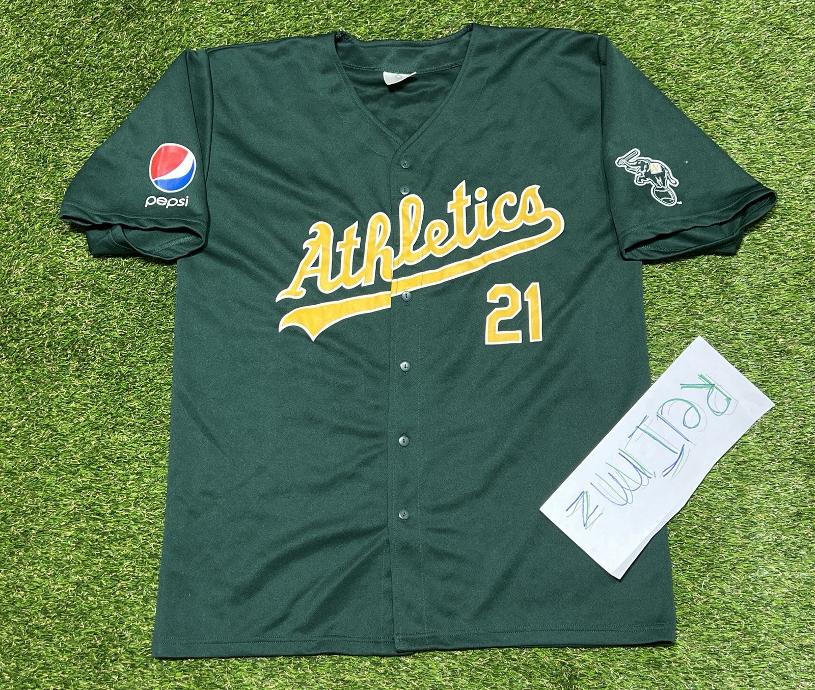 Oakland As Athletics Jersey Sz xL Sga 21 Ryan Sweeney MLB Baseball