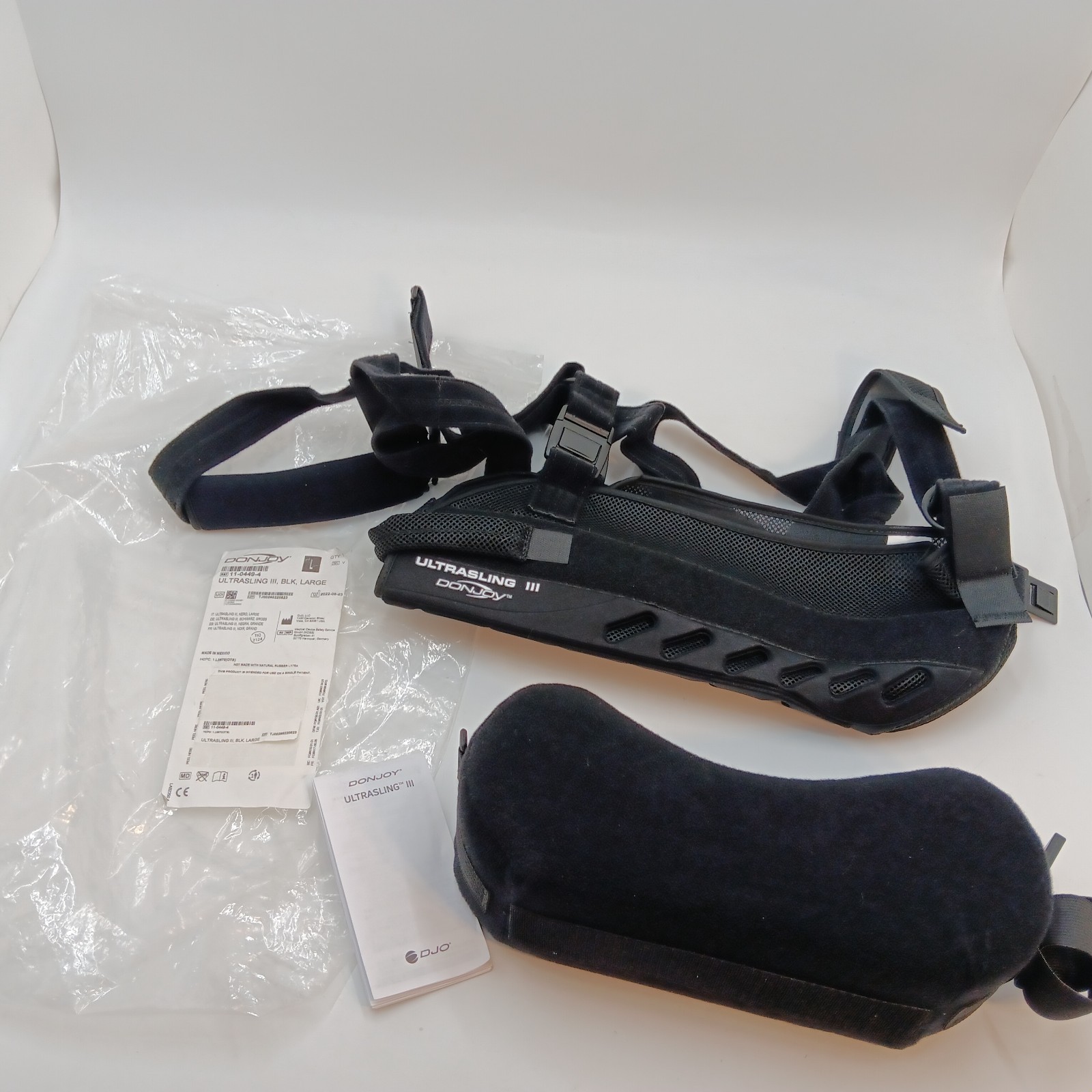 Donjoy Ultrasling III Shoulder Rotor Cuff Arm Sling Black Large w/ Pillow