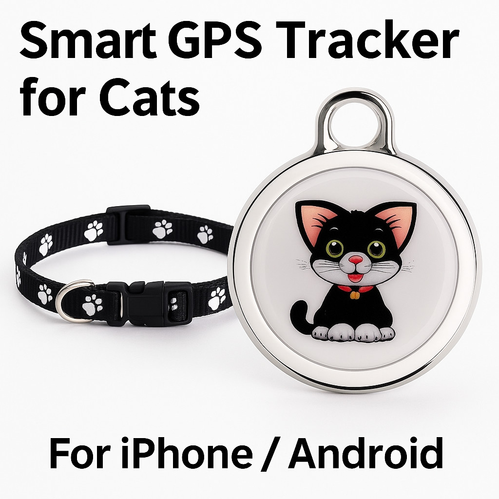Cat GPS Bluetooth Tracker Collar Tag Anti-Lost Locator for iPhone Android