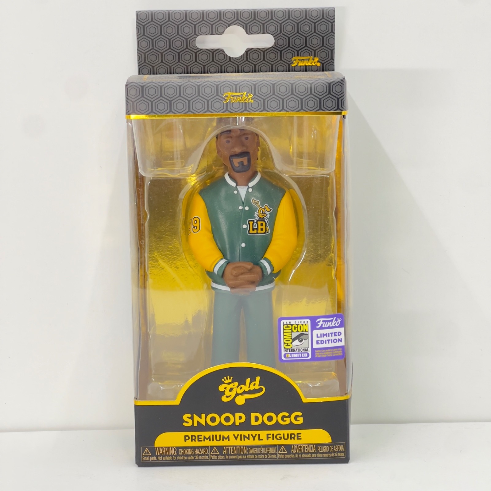 Funko Figure Gold Premium Snoop Dogg Official Con Sticker 2023 SDCC Exclusive
