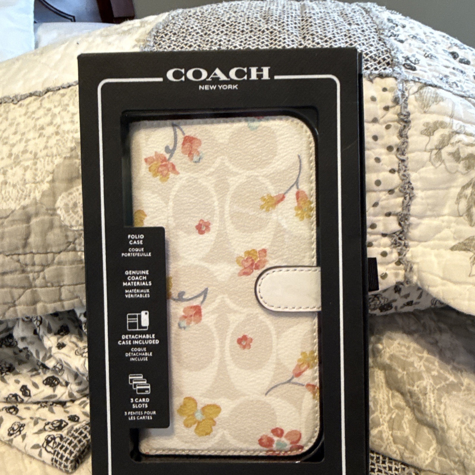 Coach Folio Floral iPhone 13 Pro Wallet Phone Case NIB Sealed