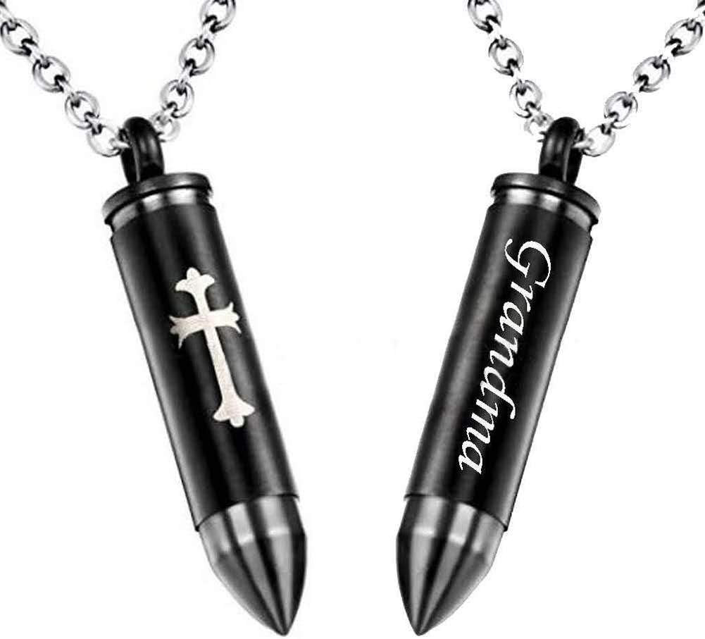 Celtic Cross Bullet Urn Necklaces for Ashes Cremation Jewelry Keepsake Memorial 