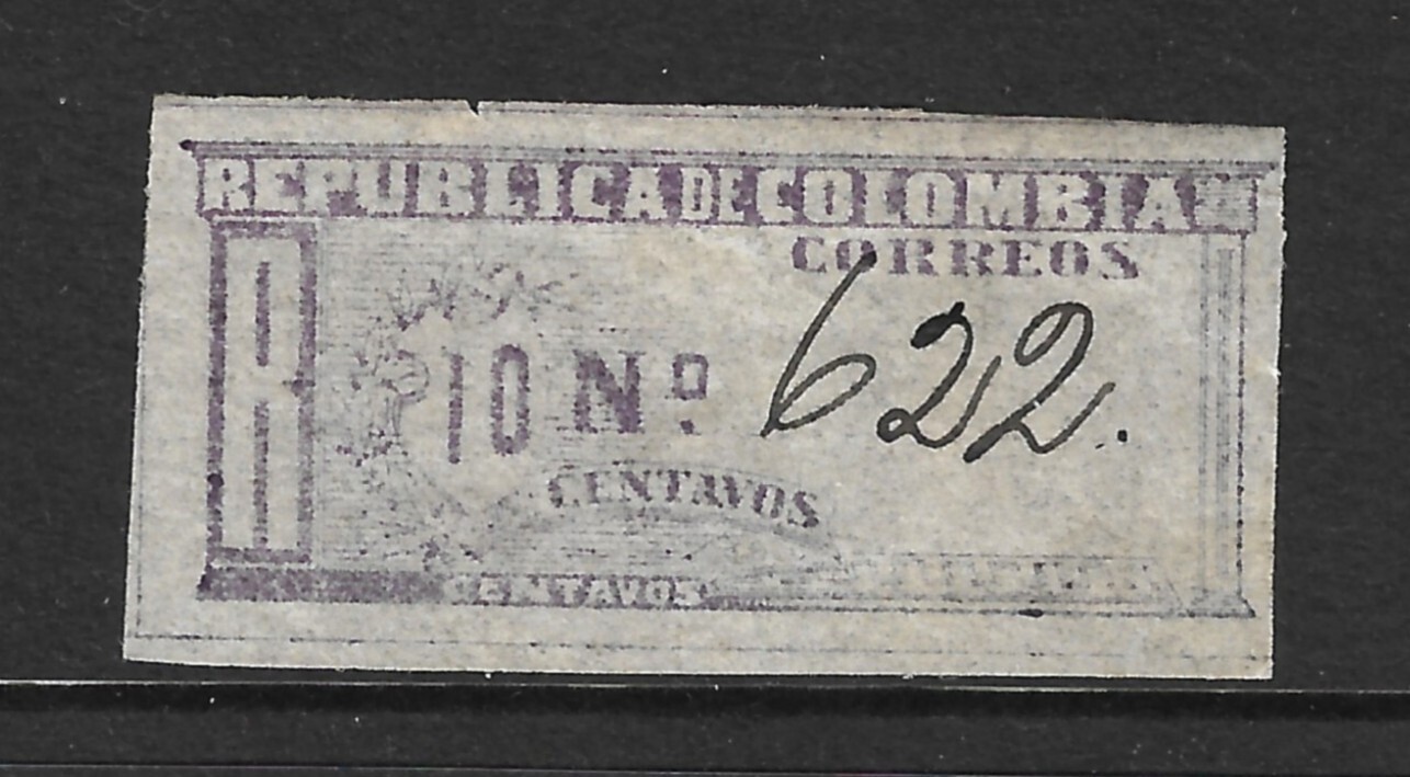 Colombia Scott F19 Registration Stamp VF Used Issued 1904.