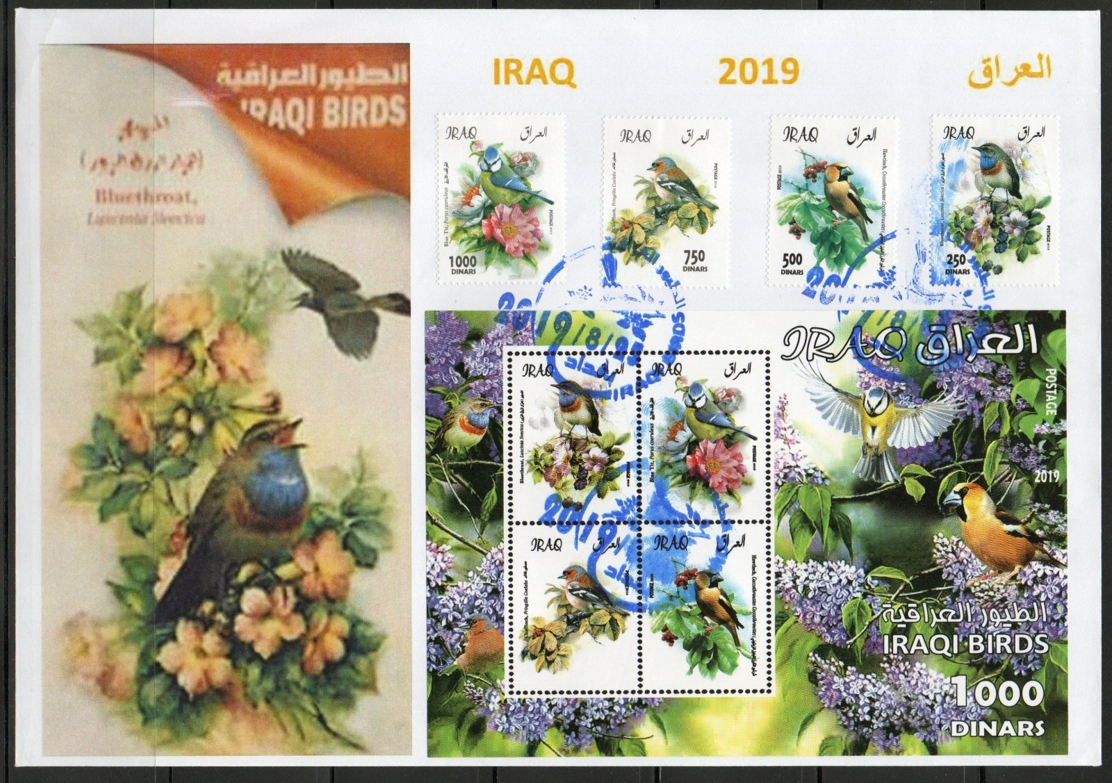 (2019) IRAQI BIRDS. FIRST DAY ISSUE ENVELOPE( BIG ENVELOPE) .