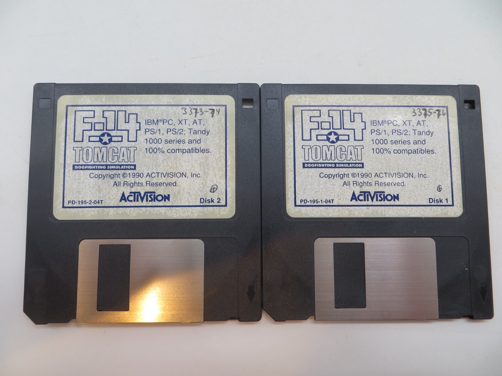 3.5" Floppy Disks F-14 TOMCAT DOGFIGHTING SIMULATION IBM PC /Tandy game
