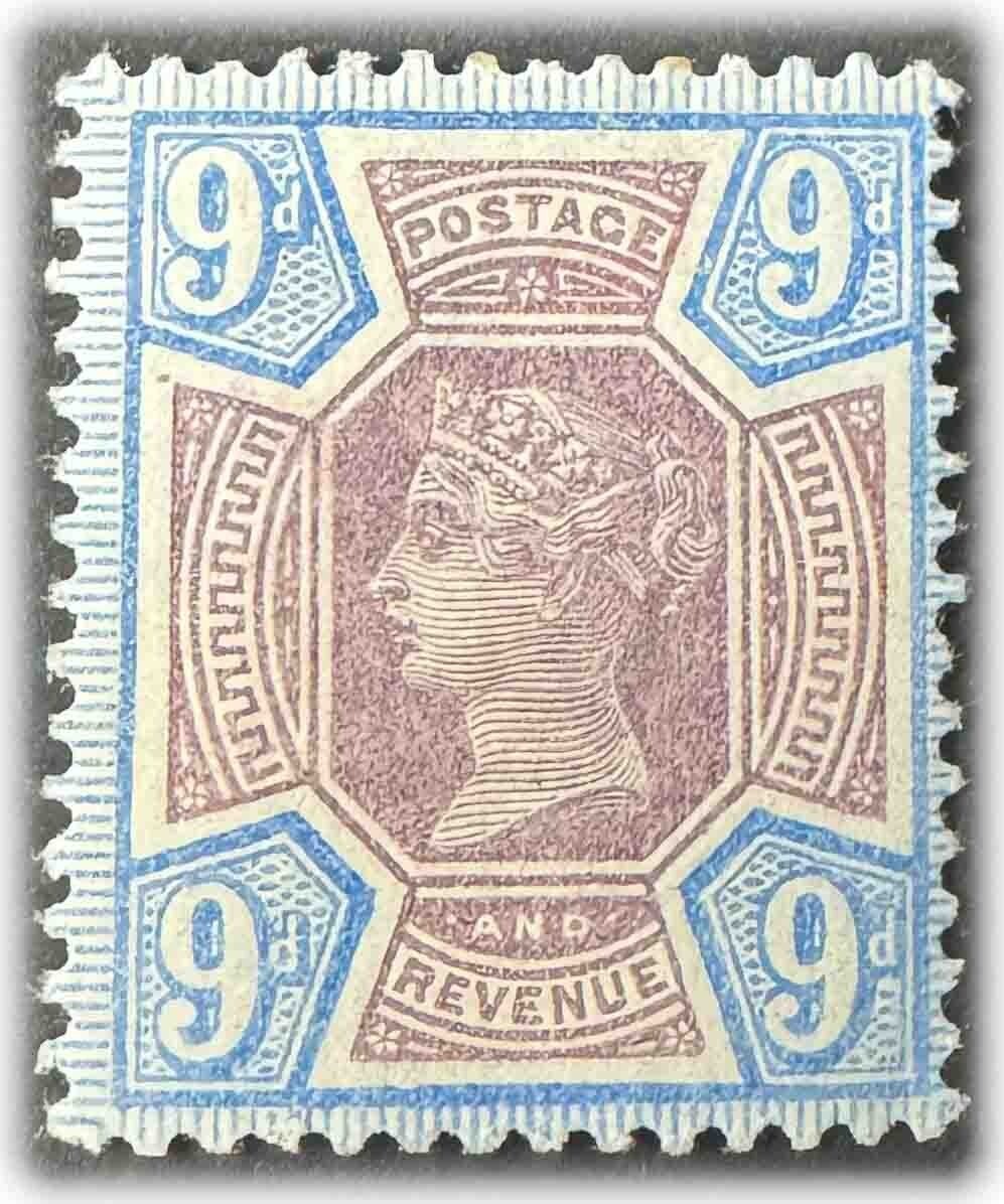 Great Britain | 1887-1900 | SG 209 | 9d Dull purple & blue | Very Good MH