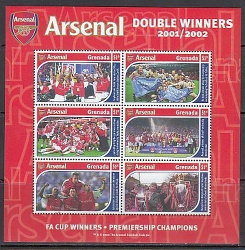 Grenada - Mail 2002 Yvert 4207/12 ** Mnh Football