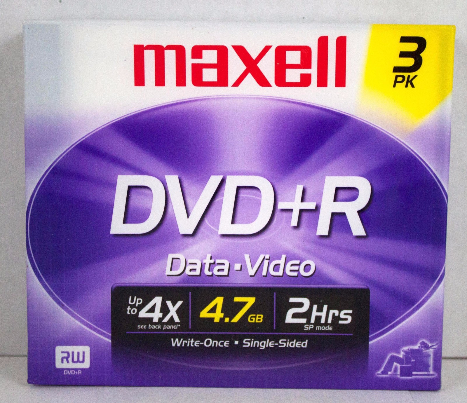 Maxell Dvd+R Discs,4.7GB,4X,W/Jewel Cases, 3/Pack