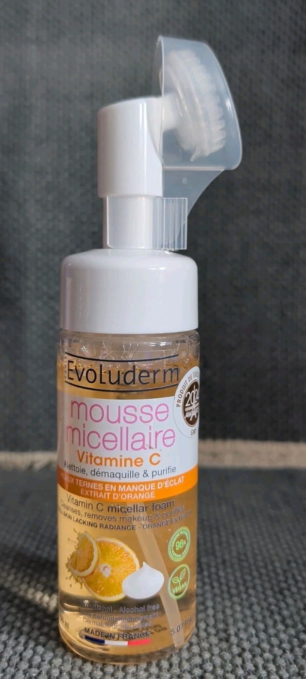 Evoluderm Vitamin C Micellar Foam – 5.07 fl oz / 150 mL Brightening • Purifying