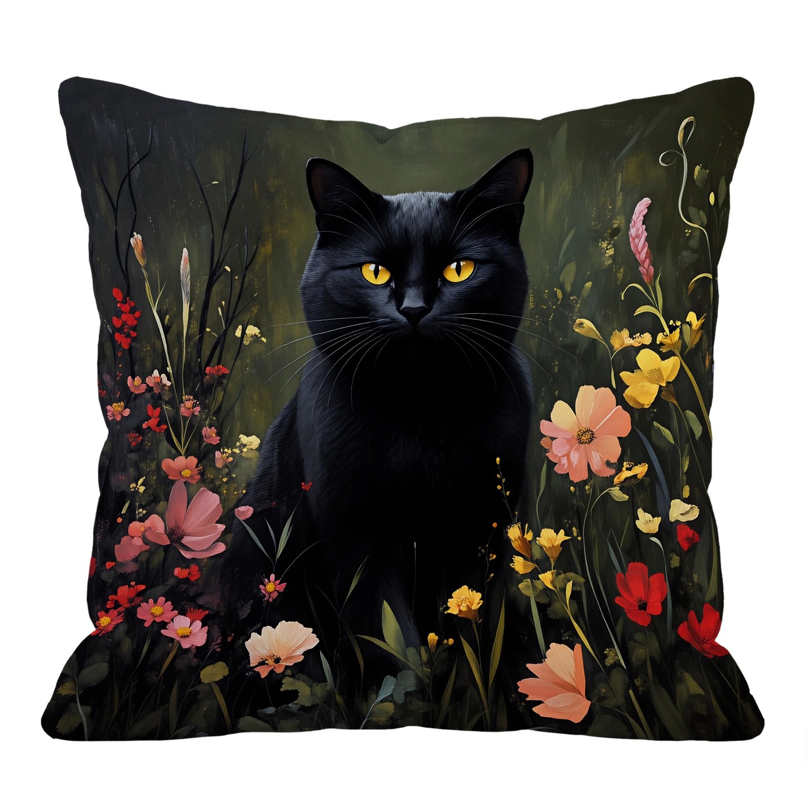 KELTEPHY Whimsical Dark 18" x (Pack of 1), Academia Cat 