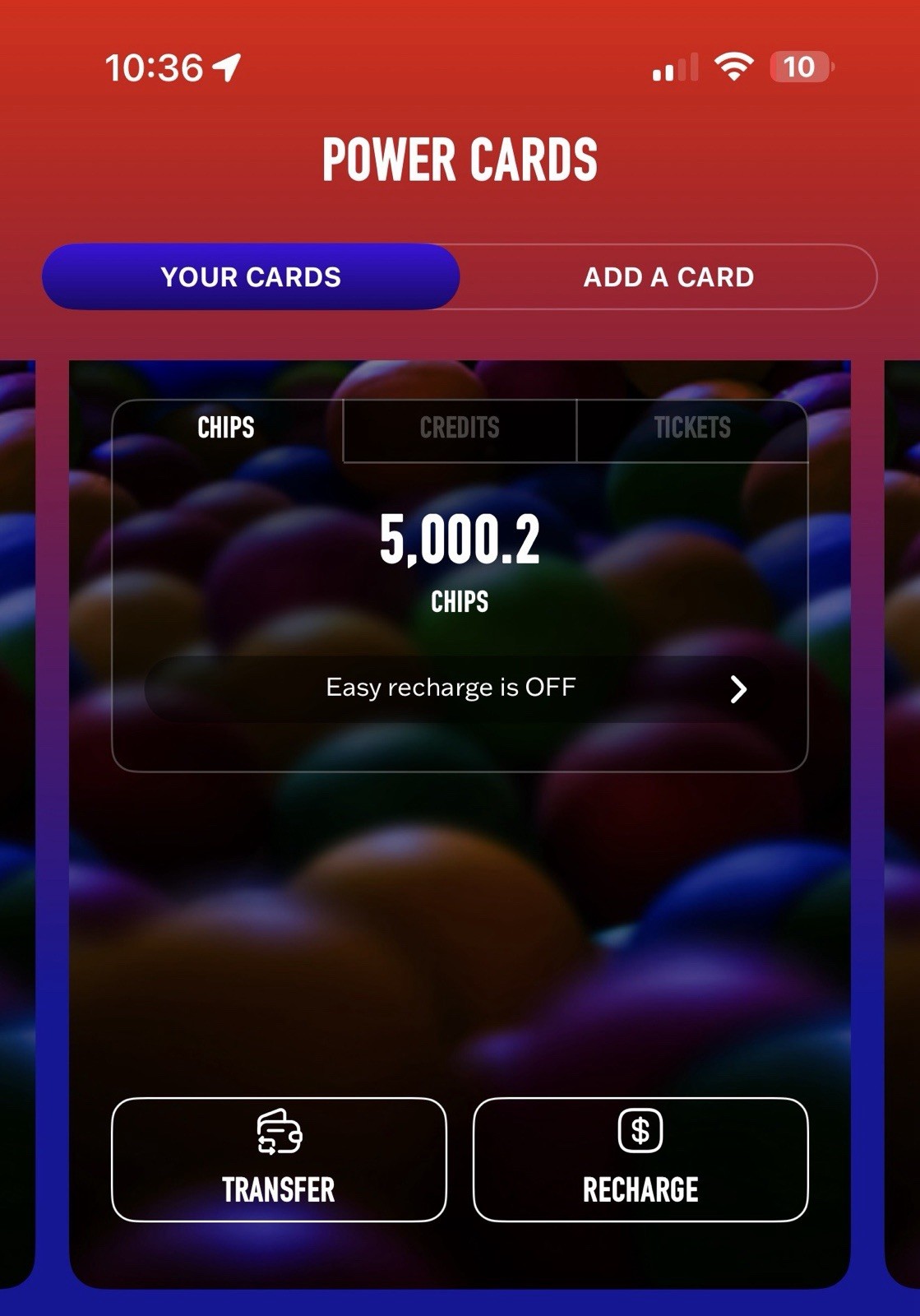Dave and Buster's Power Card with 5,000 Chips *** NO EXPIRATION  $600 Value