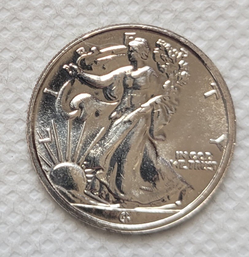 1/10  ounce Silver walking liberty Round .999 FINE