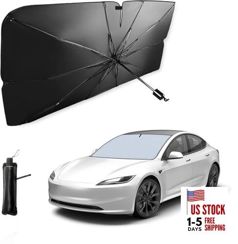 Car Windshield Sun Shade,Foldable Car Umbrella Sunshade with Universal Fits 