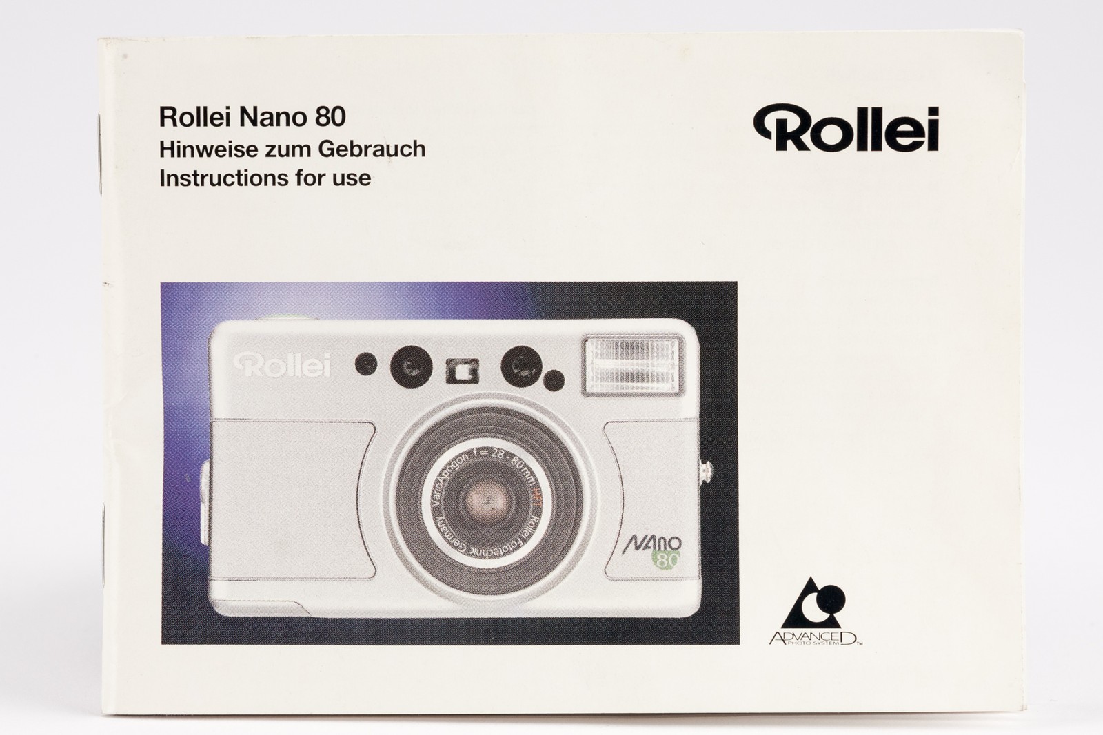 Manual Rollei Nano 80 Instructions Manual Instruction