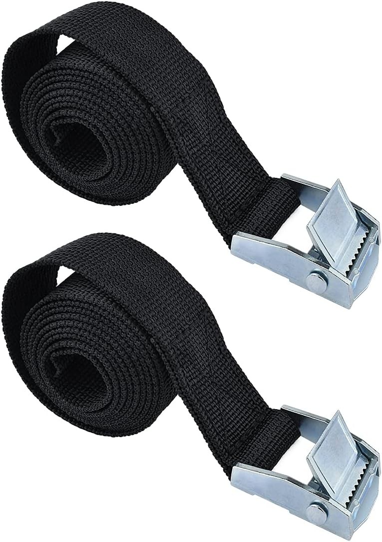 2PCS Lashing Straps with Buckles Adjustable, Up to 600lbs, Tie Down 1" x 3.3'