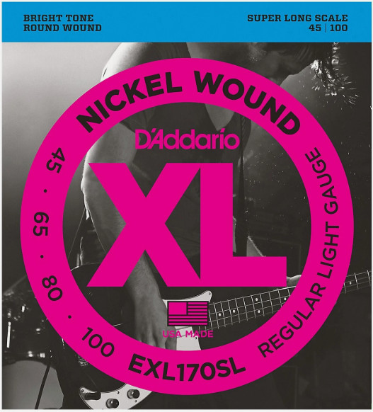 D'Addario EXL170-SL Super Long Scale Bass Strings 45-100
