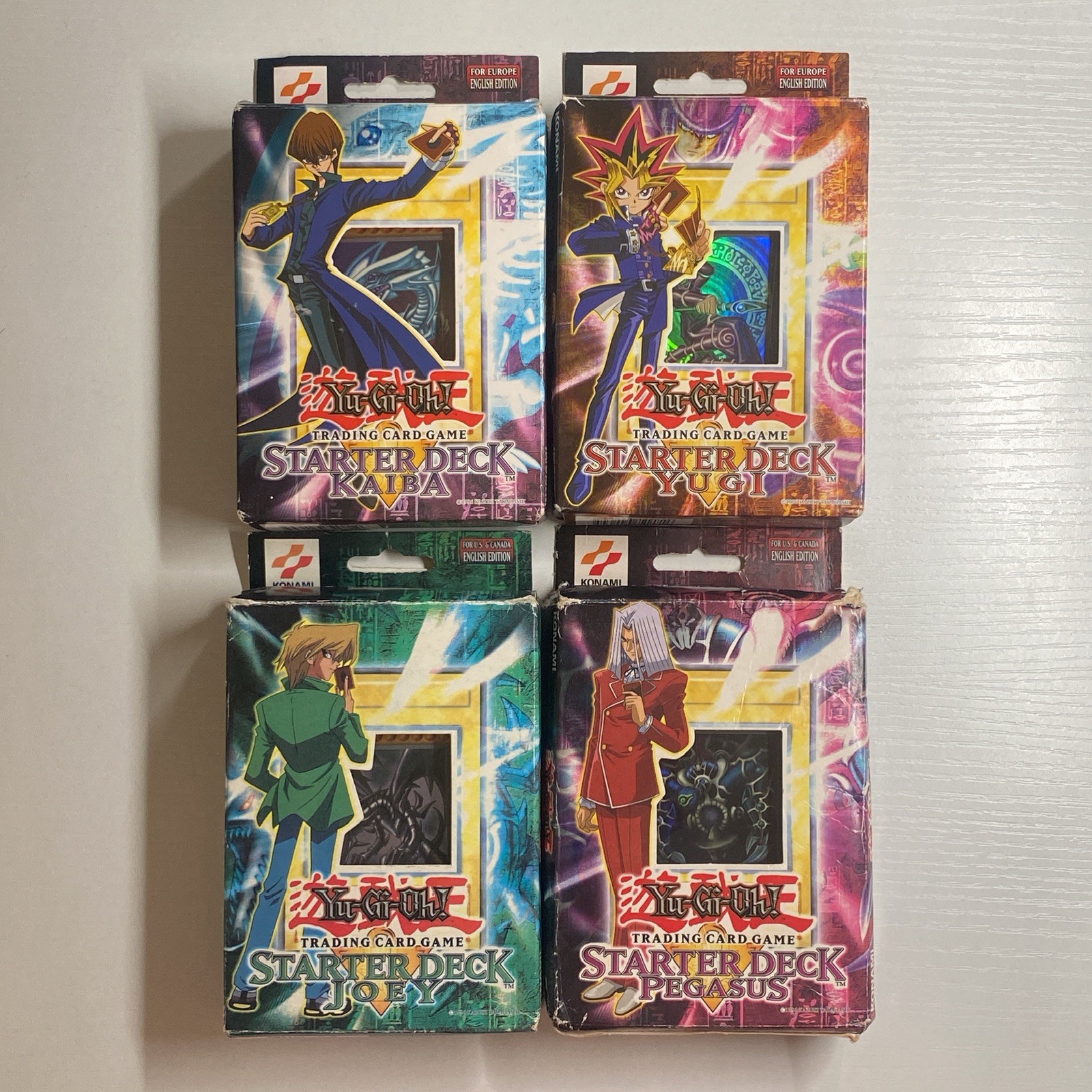 YuGIOh! - Yugi, Kaiba, Joey & Pegasus Starter Decks - Complete with Boxes - N/A