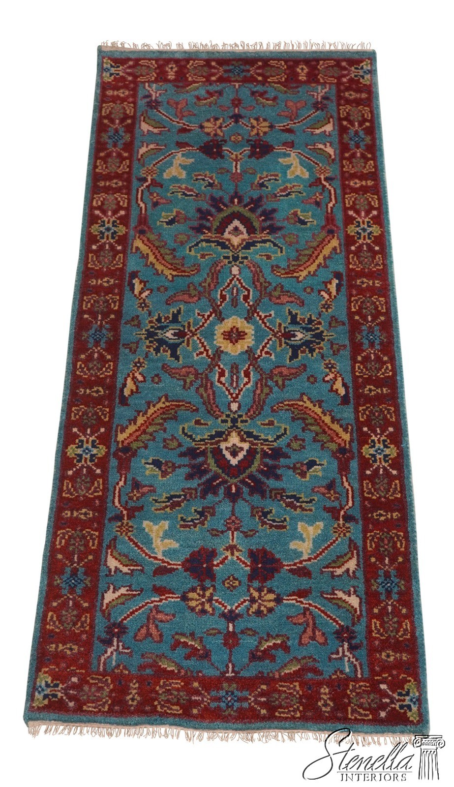 LF71837: Hand Woven 100% Wool Approx. 2.5’ x 6’ Runner Rug	