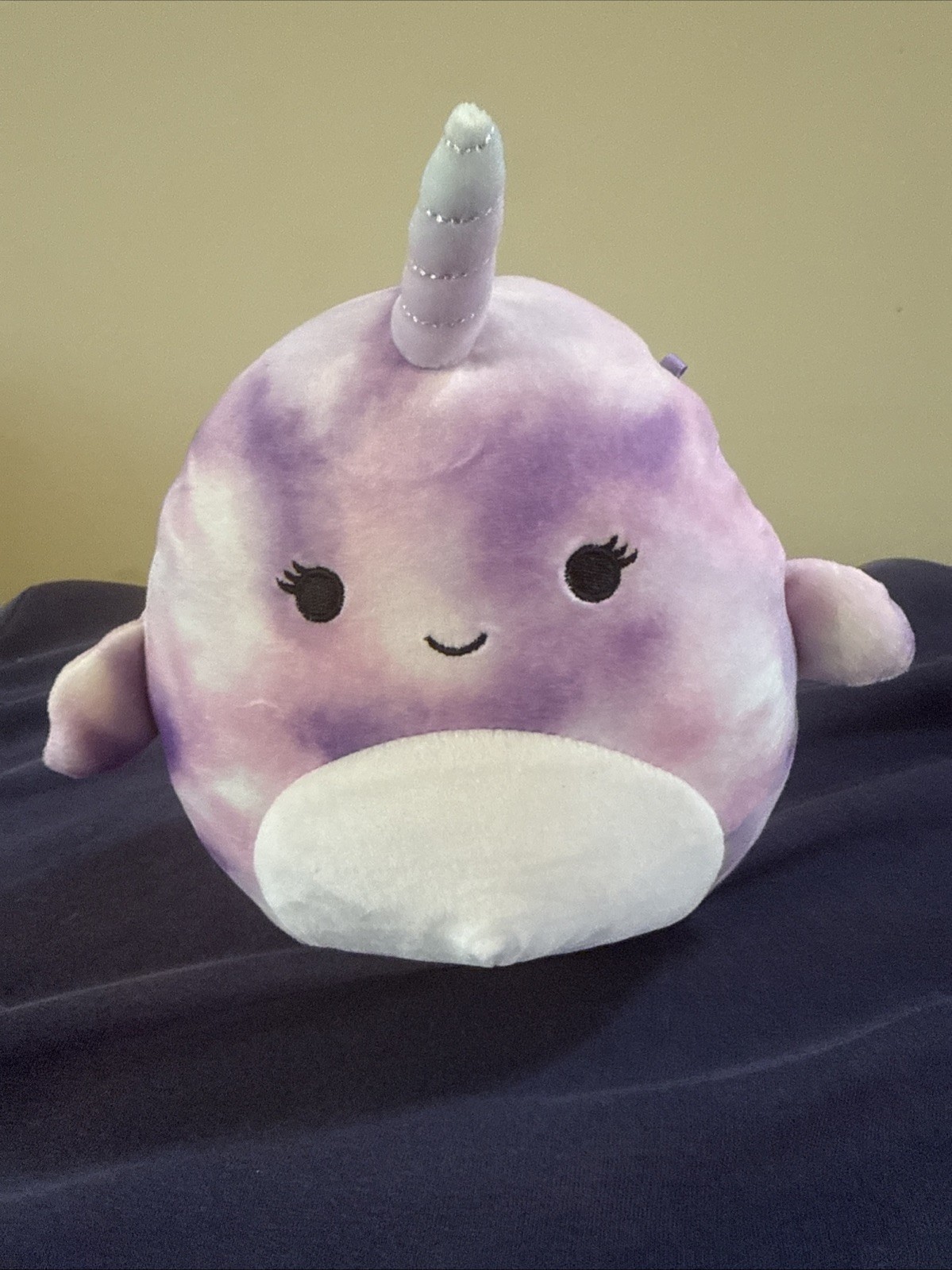 Squishmallow Nabila the Purple Narwhal Plush Stuffed Animal Kellytoy