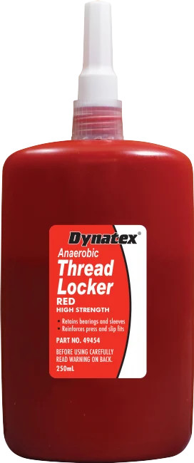 Dynatex 49454 Red High Strength Threadlocker 250ml Bottle