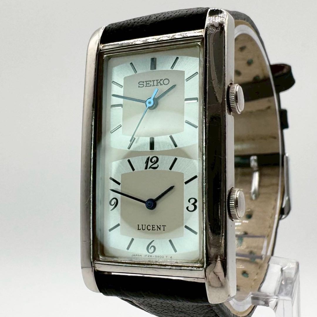 Working SEIKO LUCENT Dual Time 1F2W-5A00 Quartz