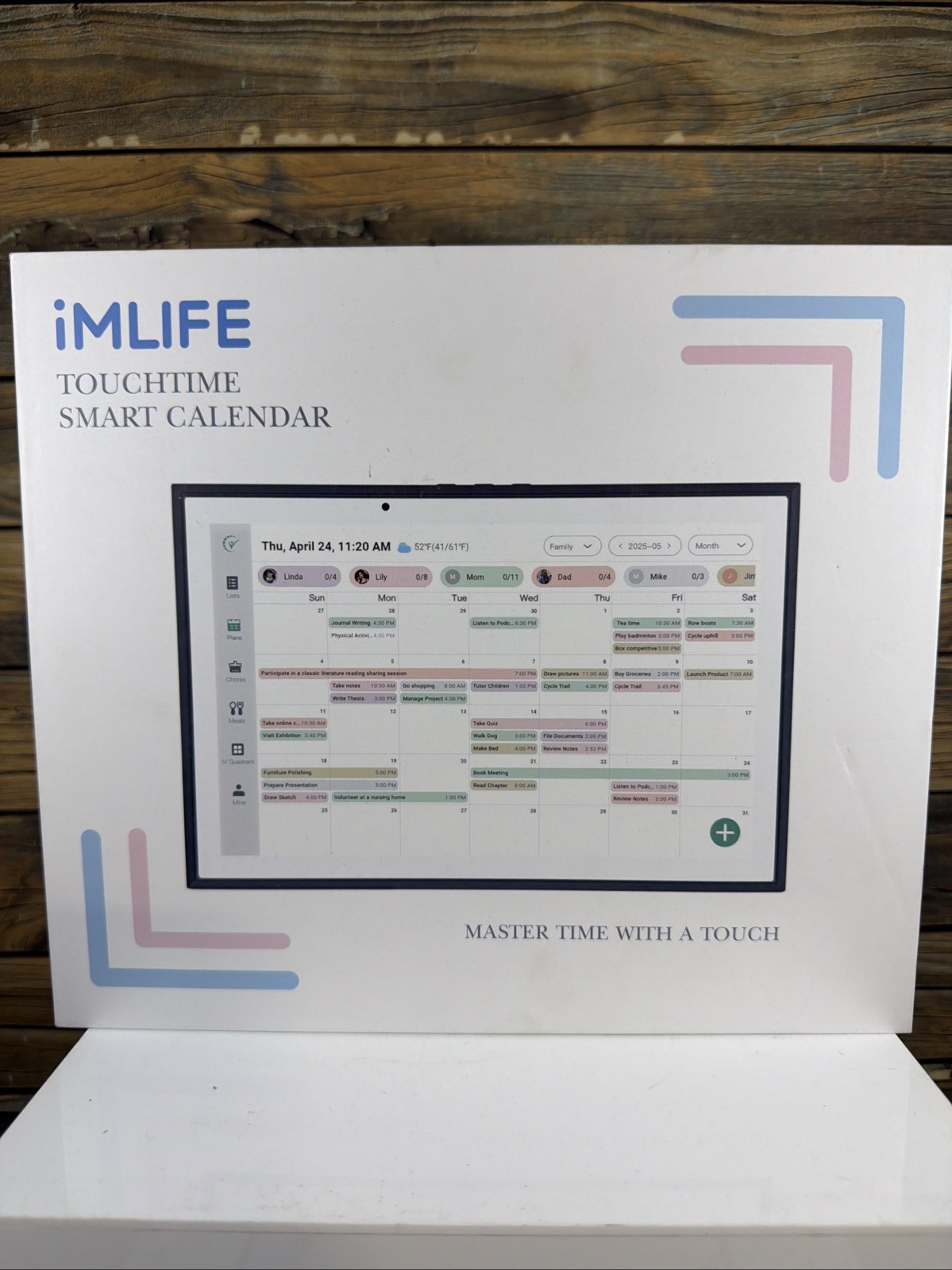 IMLIFE Touchtime Smart Digital WiFi Calendar-10.1”- Chore Chart, Meal Plan, Kids