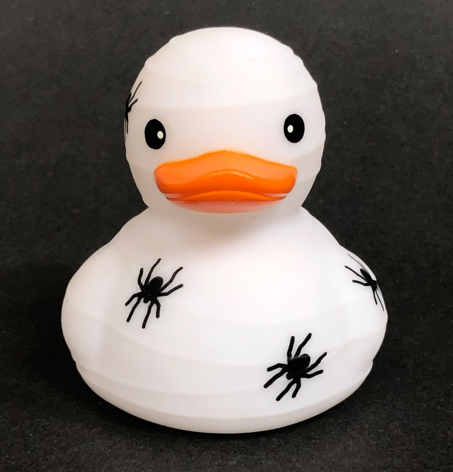 Plastic Toy Duck with Spiders Bath Ducky Figure Halloween Creepy Bugs