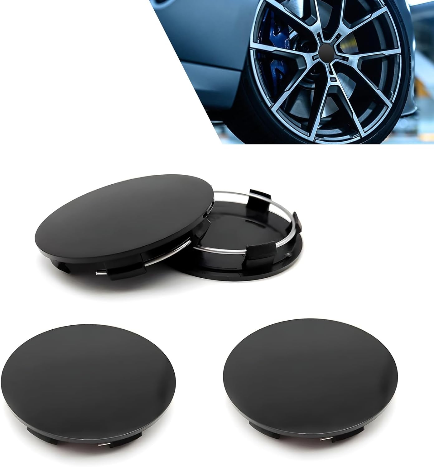 4x Universal 63mm ABS Vehicle Car Wheel Center Caps Cover Tire Tyre Rim Hub Cap