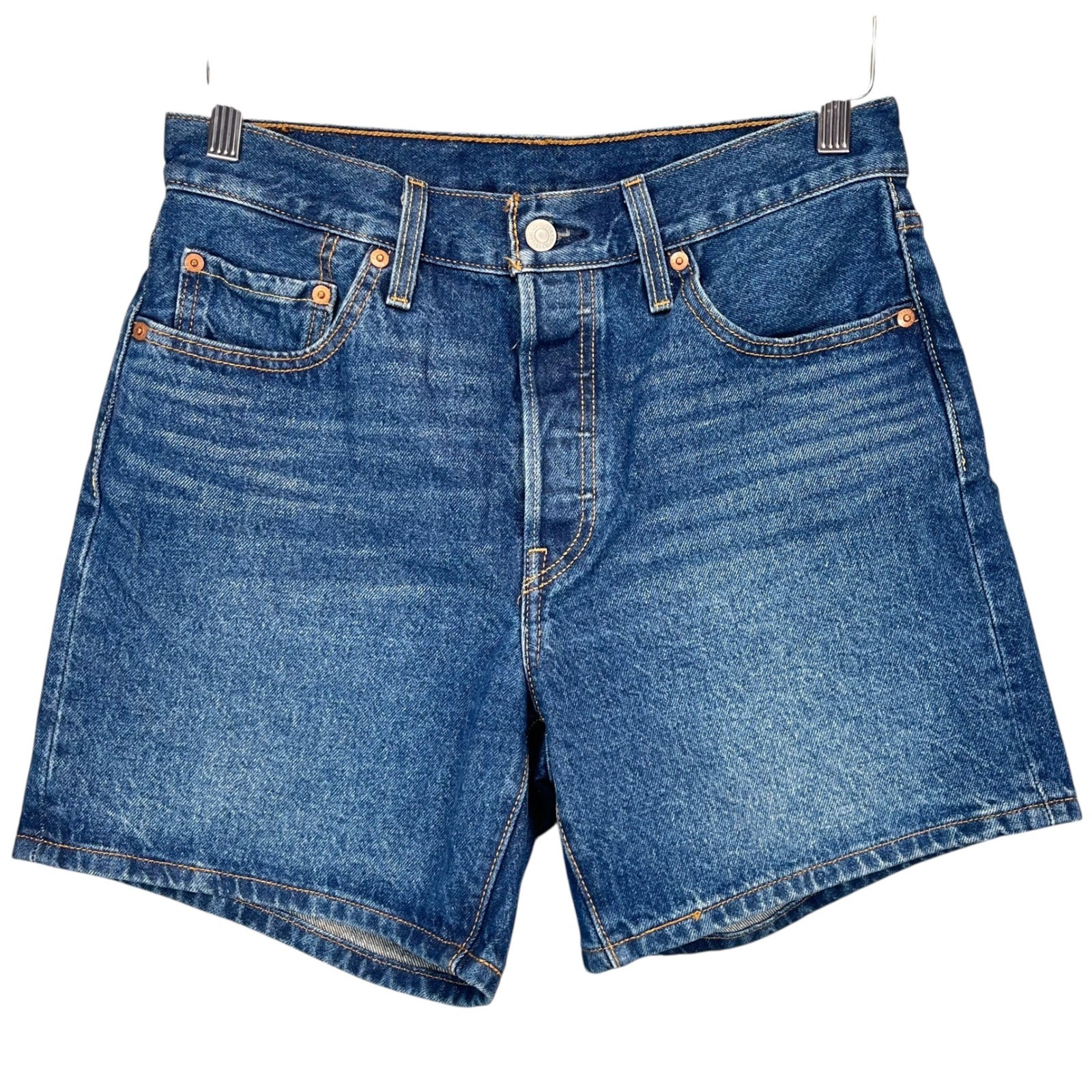 Levi's 501 Women's Original Fit Denim Button Fly Blue Jean Shorts W28