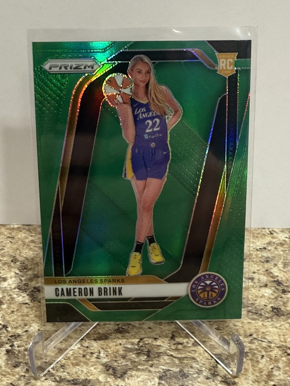 2024 Panini Prizm WNBA Cameron Brink Green Holo Prizm Rookie RC #143 LA Sparks