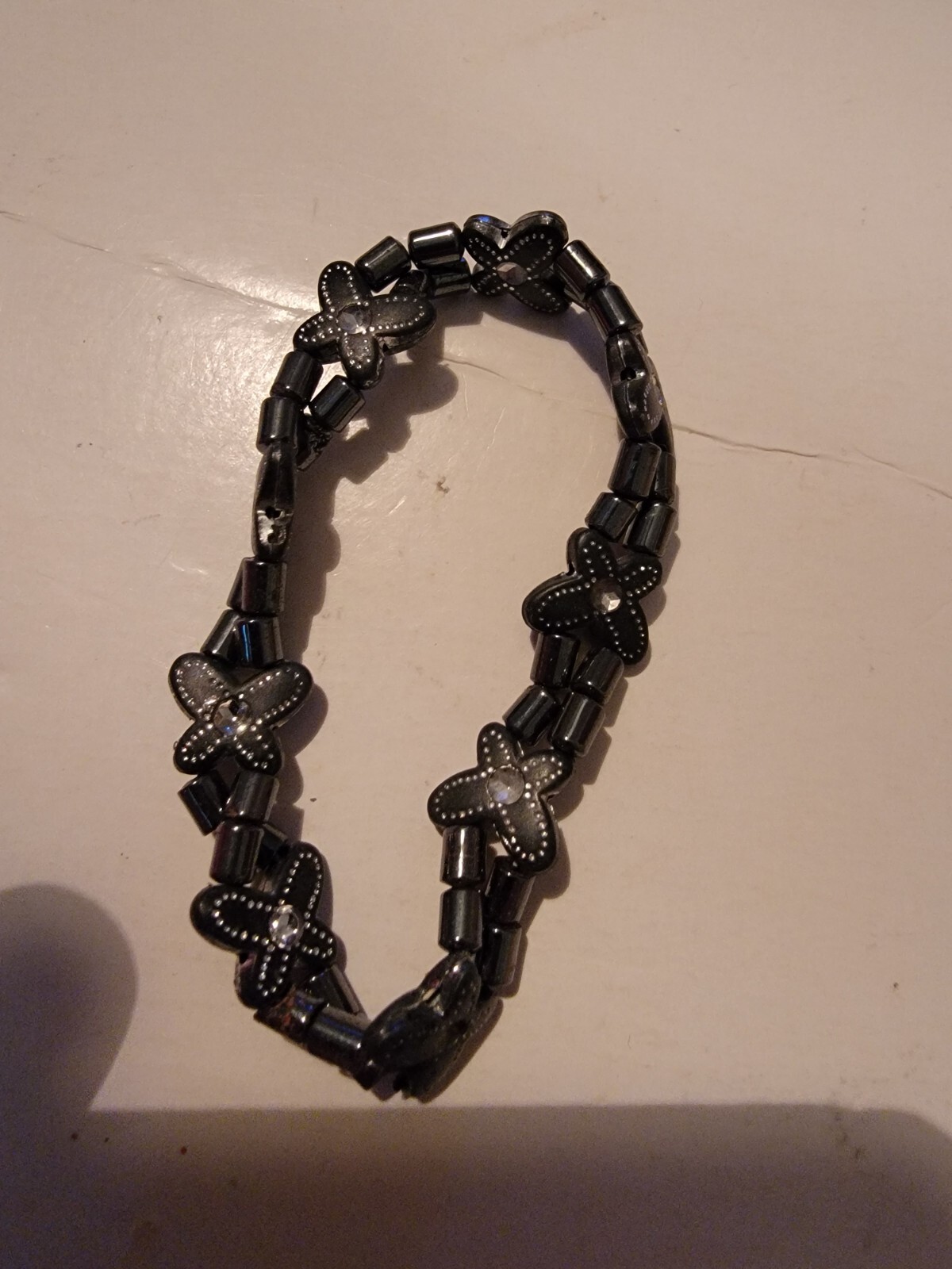 Girls Charm Bracelet Butterflies Butterfly Dark Gray Tone