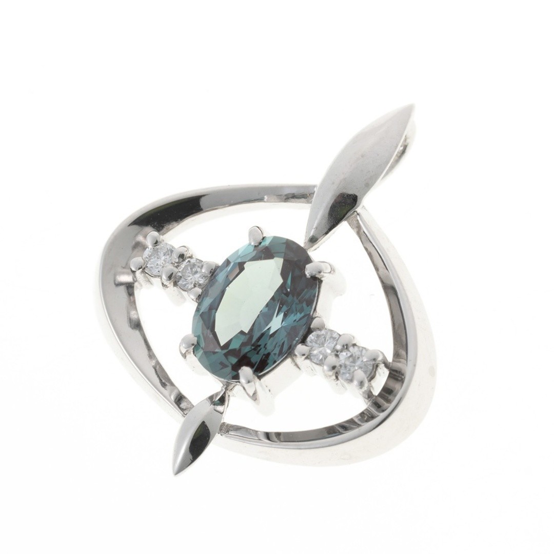 Cresembale CRESCENT VERT Pendant K14WG Recrystallized Alexandrite Used TOMI-0