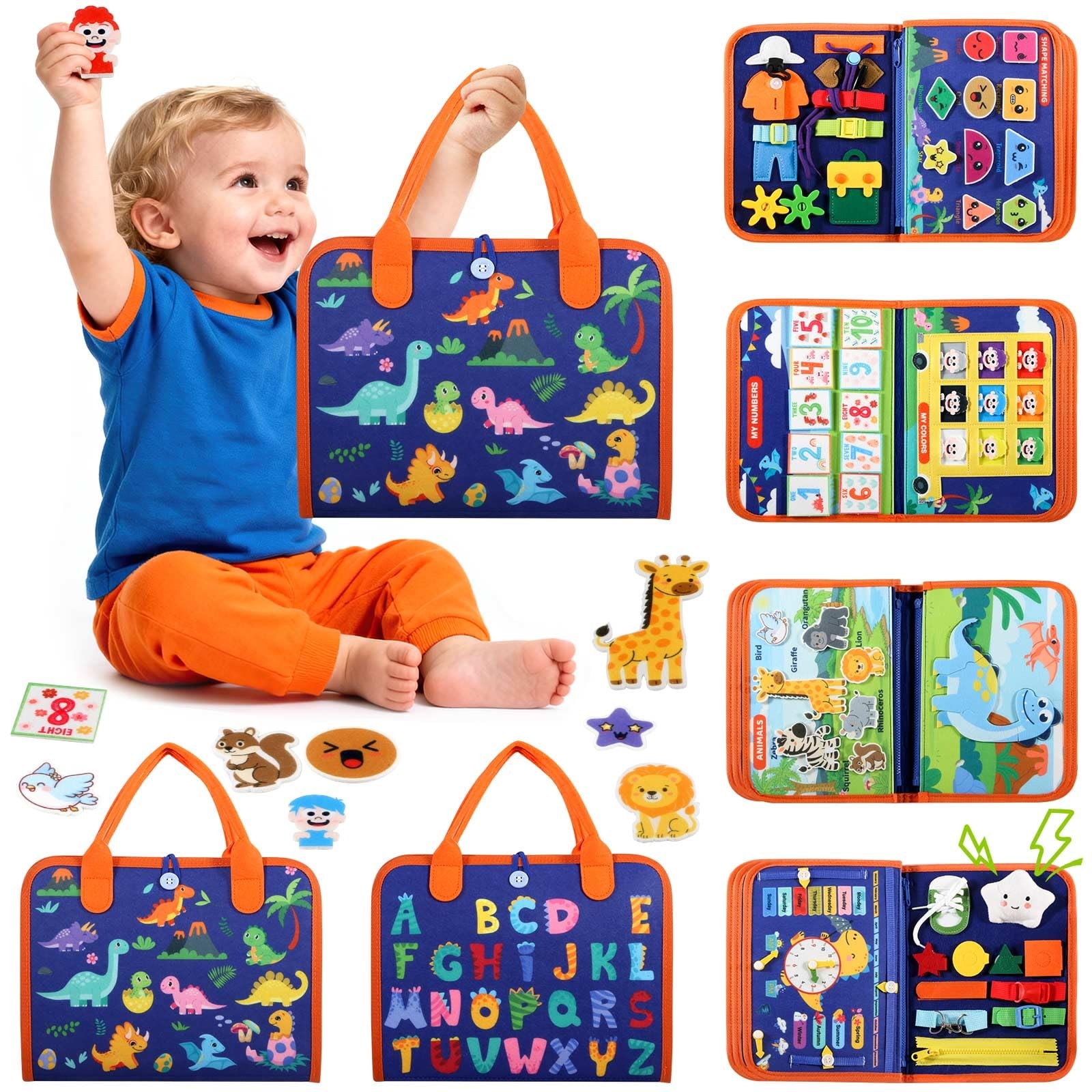 Toddler Busy Board - Montessori Toys for Toddler Boy Birthday Gifts, Educatio...