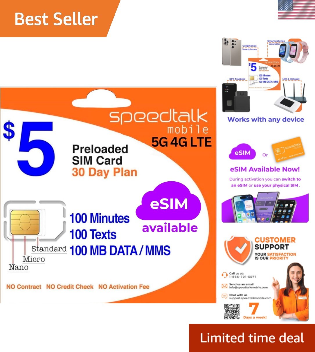 Seamless 5G Connectivity: Prepaid Cellular Plan with 100 Talk, No Credit Check