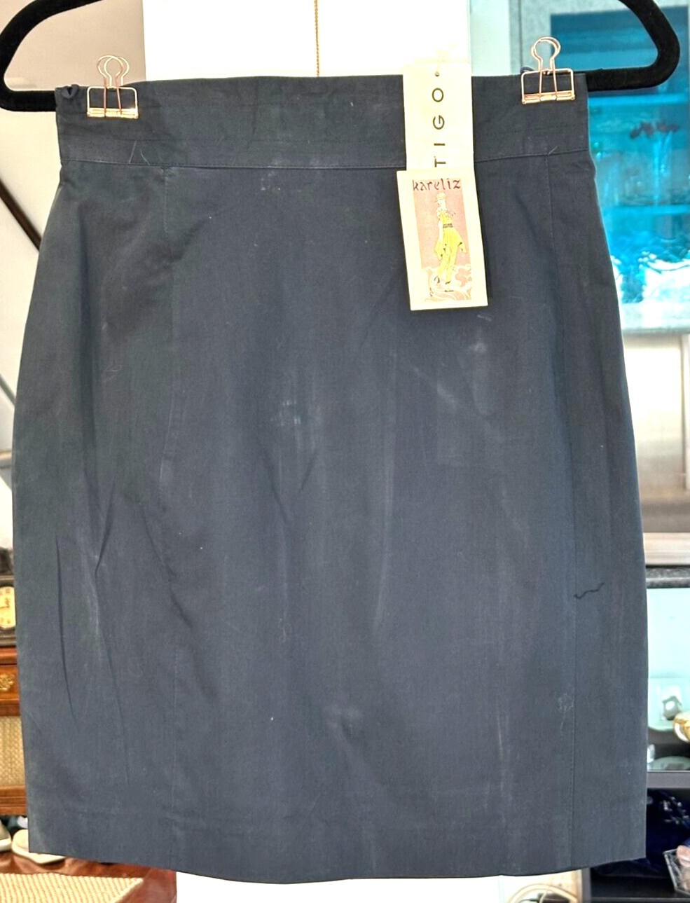 Vertigo Navy Blue Skirt Microfibre – Size M