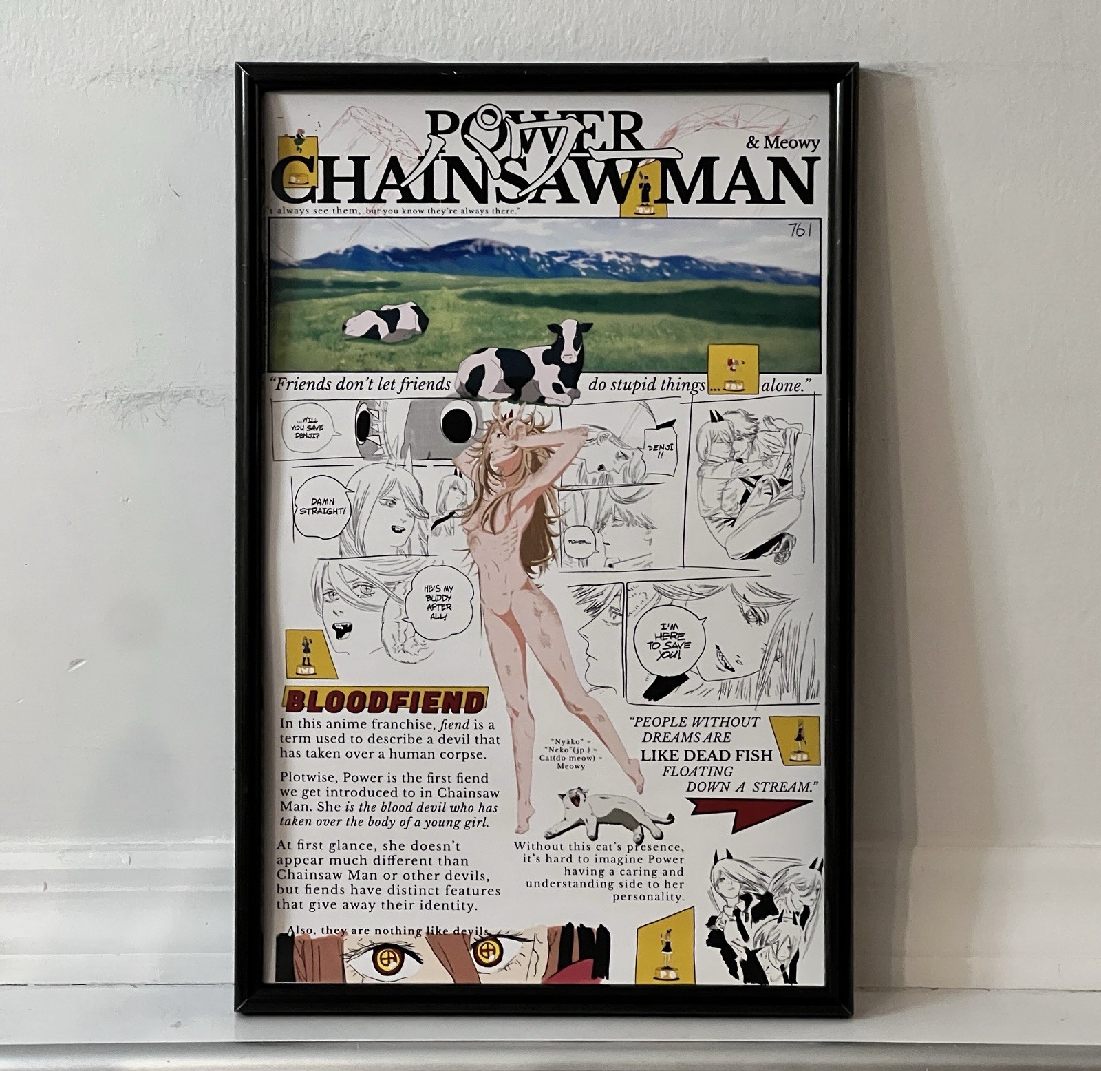 Chainsaw Man Power Anime Horror Art Poster