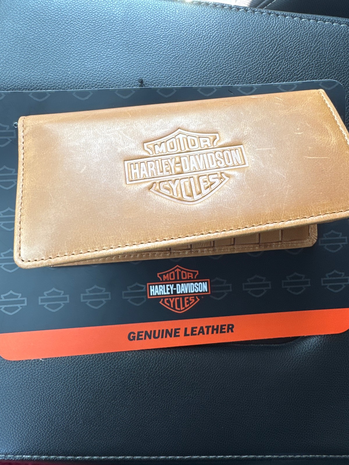 H-D Men's Leather RFID Rodeo Wallet, Cognac (Indo), Standard