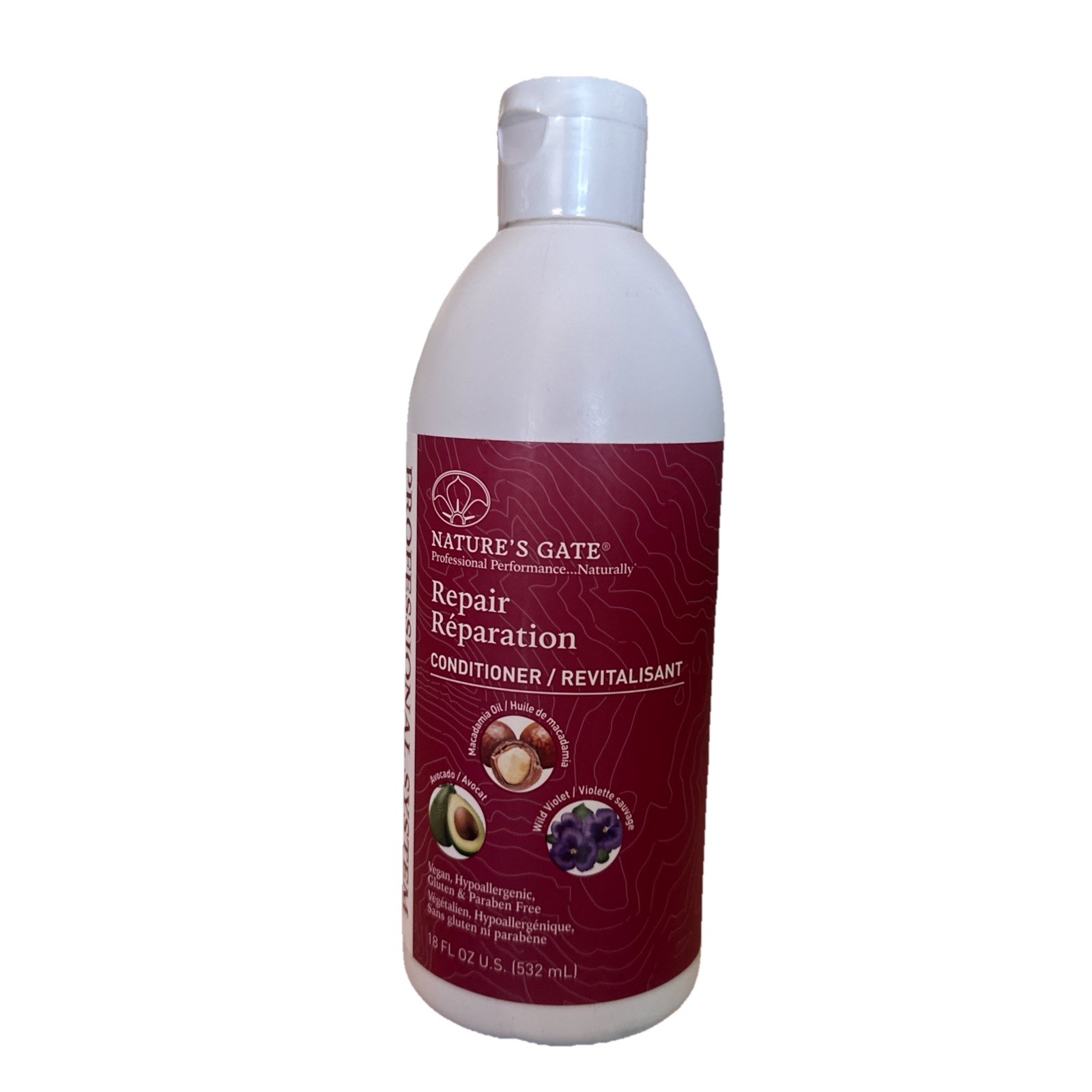 (1) Natures Gate Repair Conditioner Vegan Avocado Macadamia Wild Violet Discont