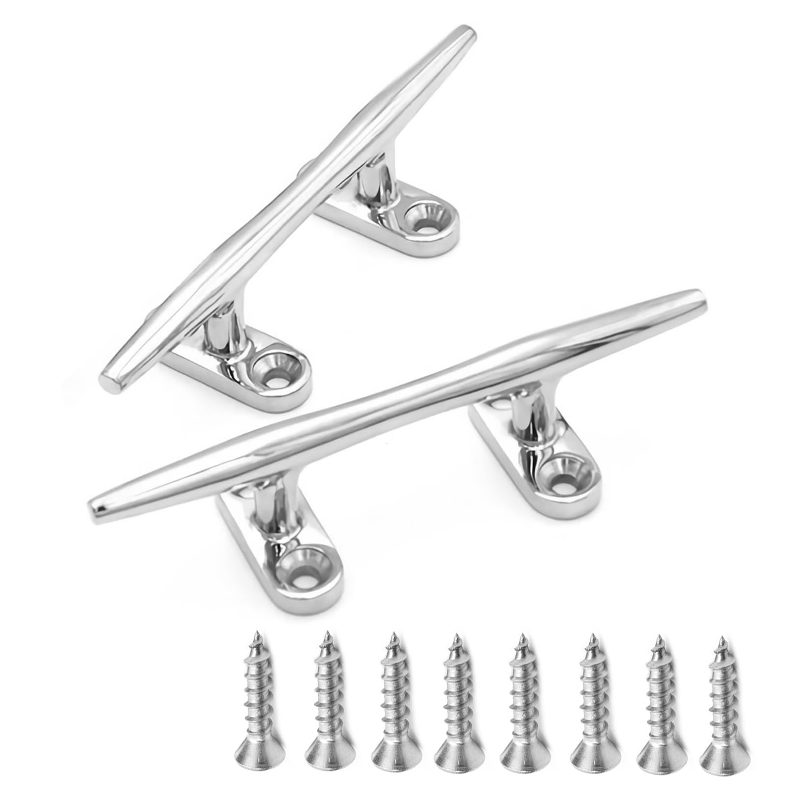 Heavy Rope Dock Cleat Open Base Dock Cleats Stainless Steel Hardware Boat Cle...