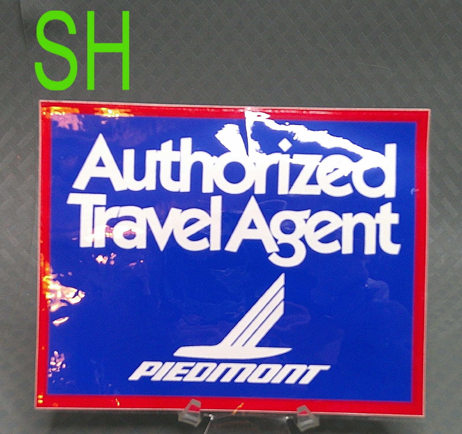 Vintage Piedmont Airlines Authorized Travel Agent Vinyl Window Sticker 6"x5" NEW