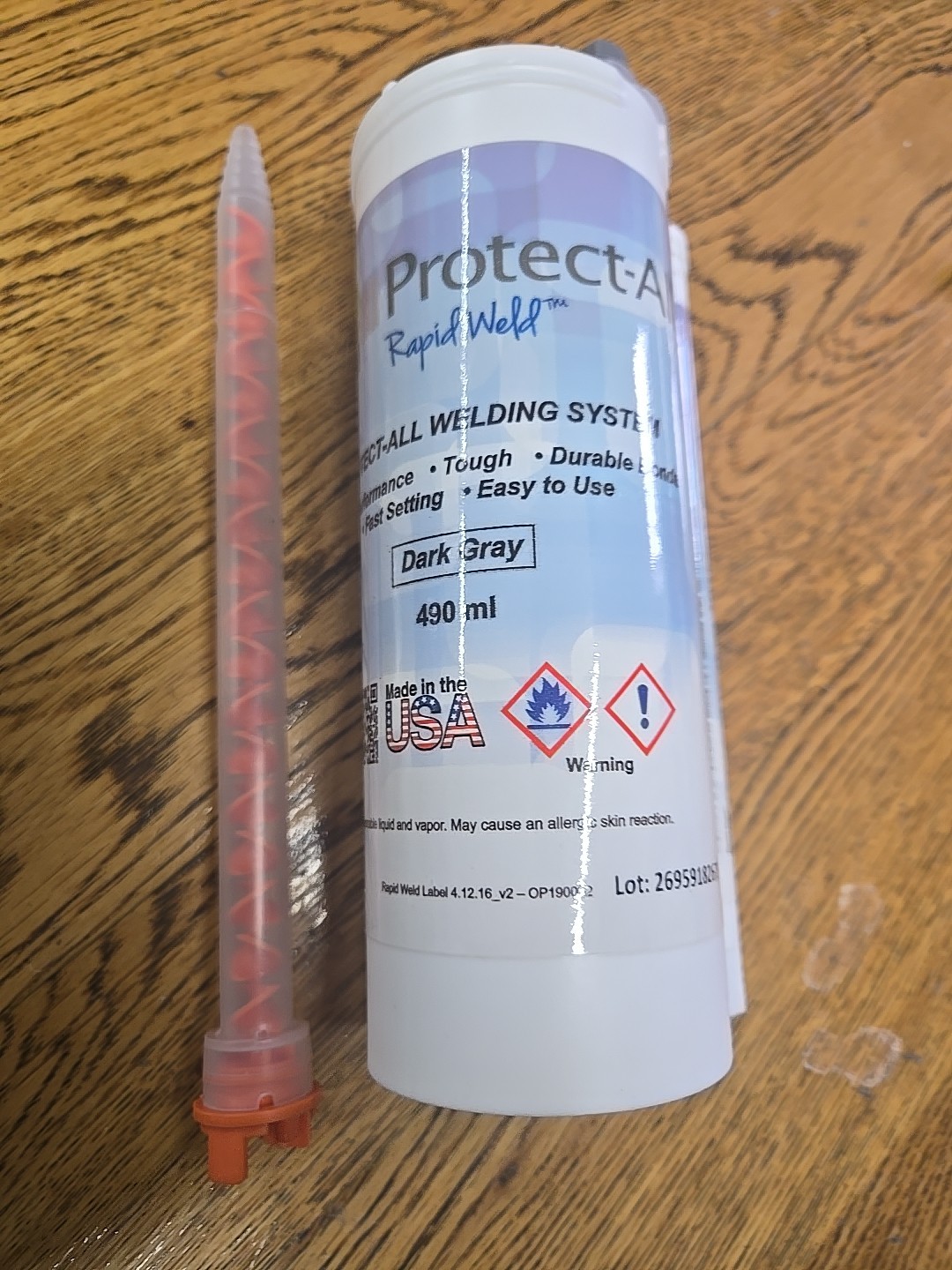 Protect-All Rapid Weld high-performance Industrial floor adhesive, Dark gray 