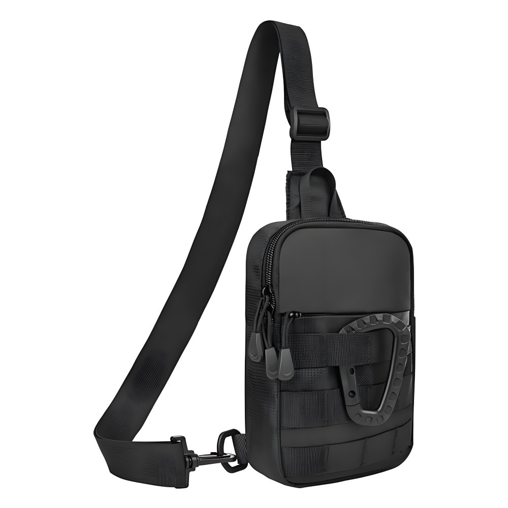 Muka Tactical Sling Backpack with MOLLE System, Polyester EDC Crossbody Bag for