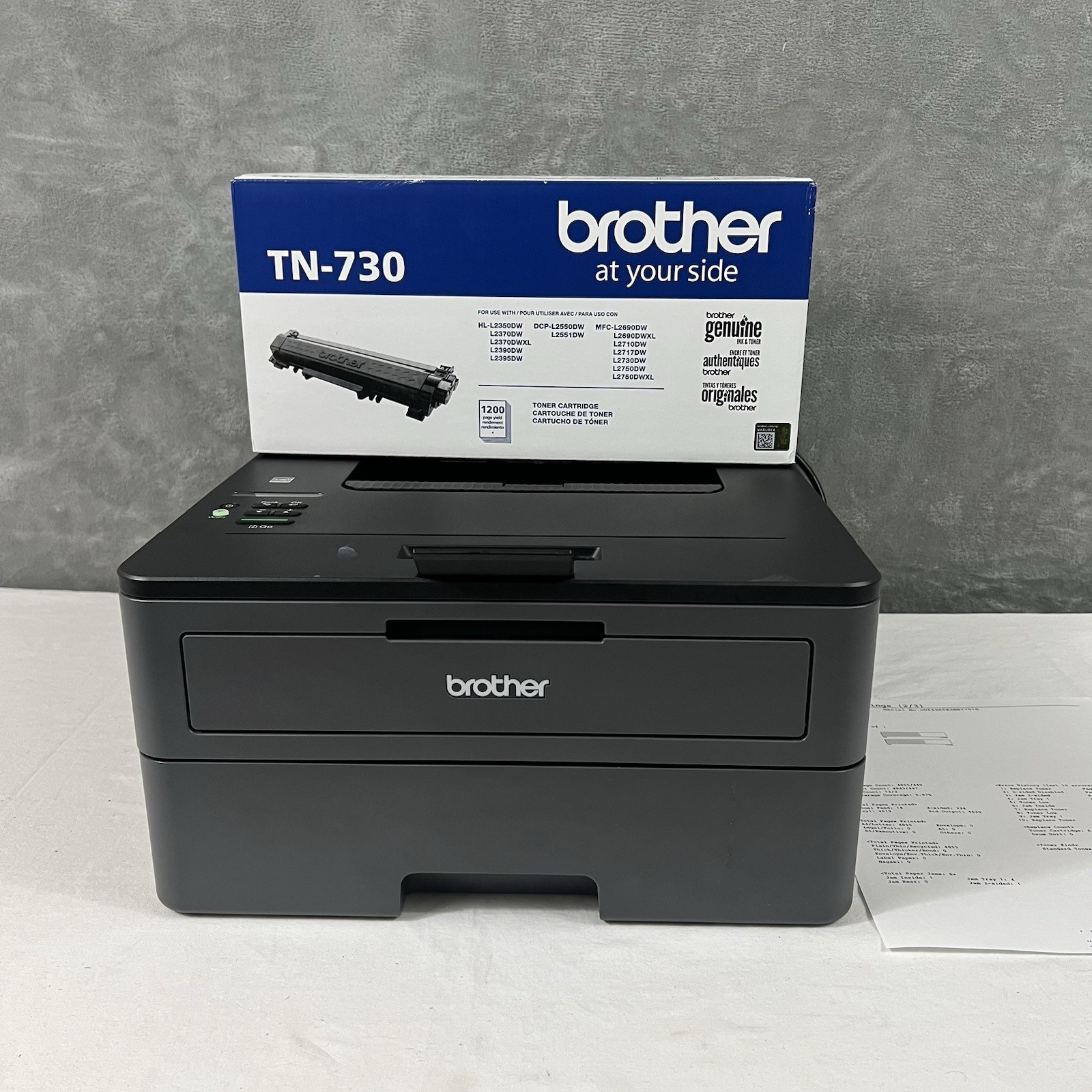 Brother HL-L2370DW Monochrome Laser Printer Duplex WIFI 4,855 Pgs +TONER! READ