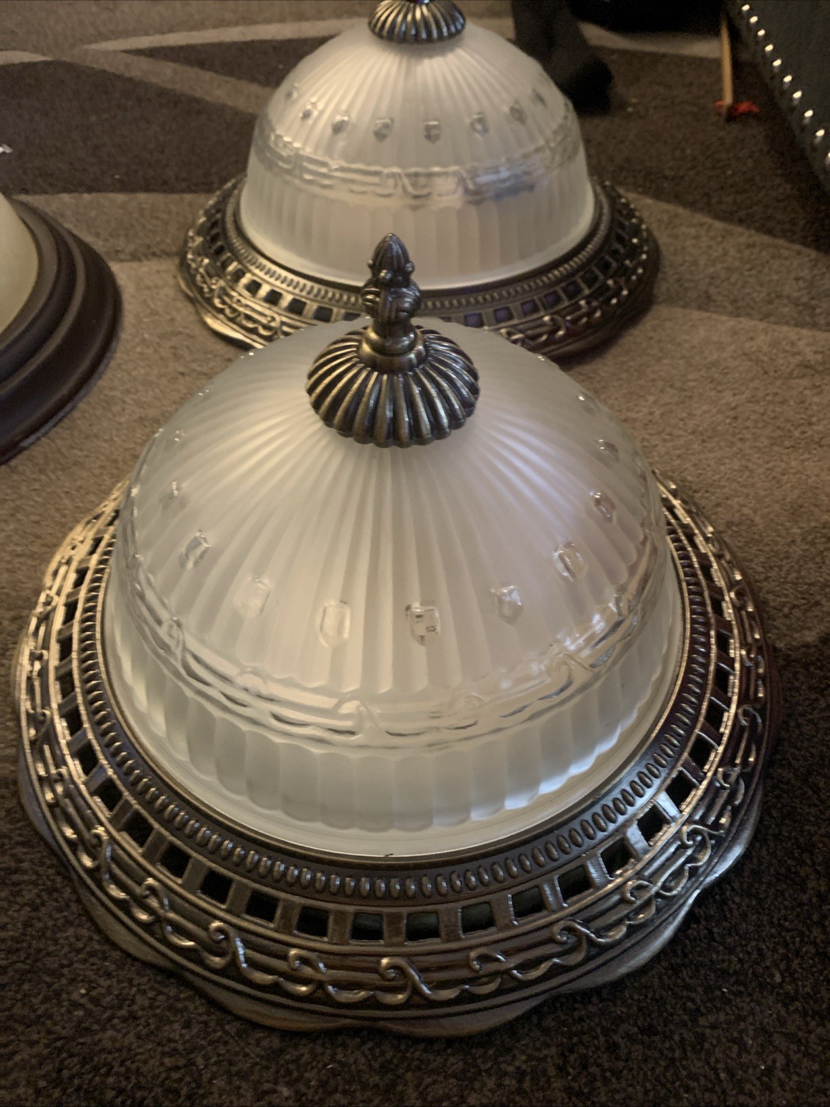 2 VTG Beautiful Flush Mount Light Fixtures