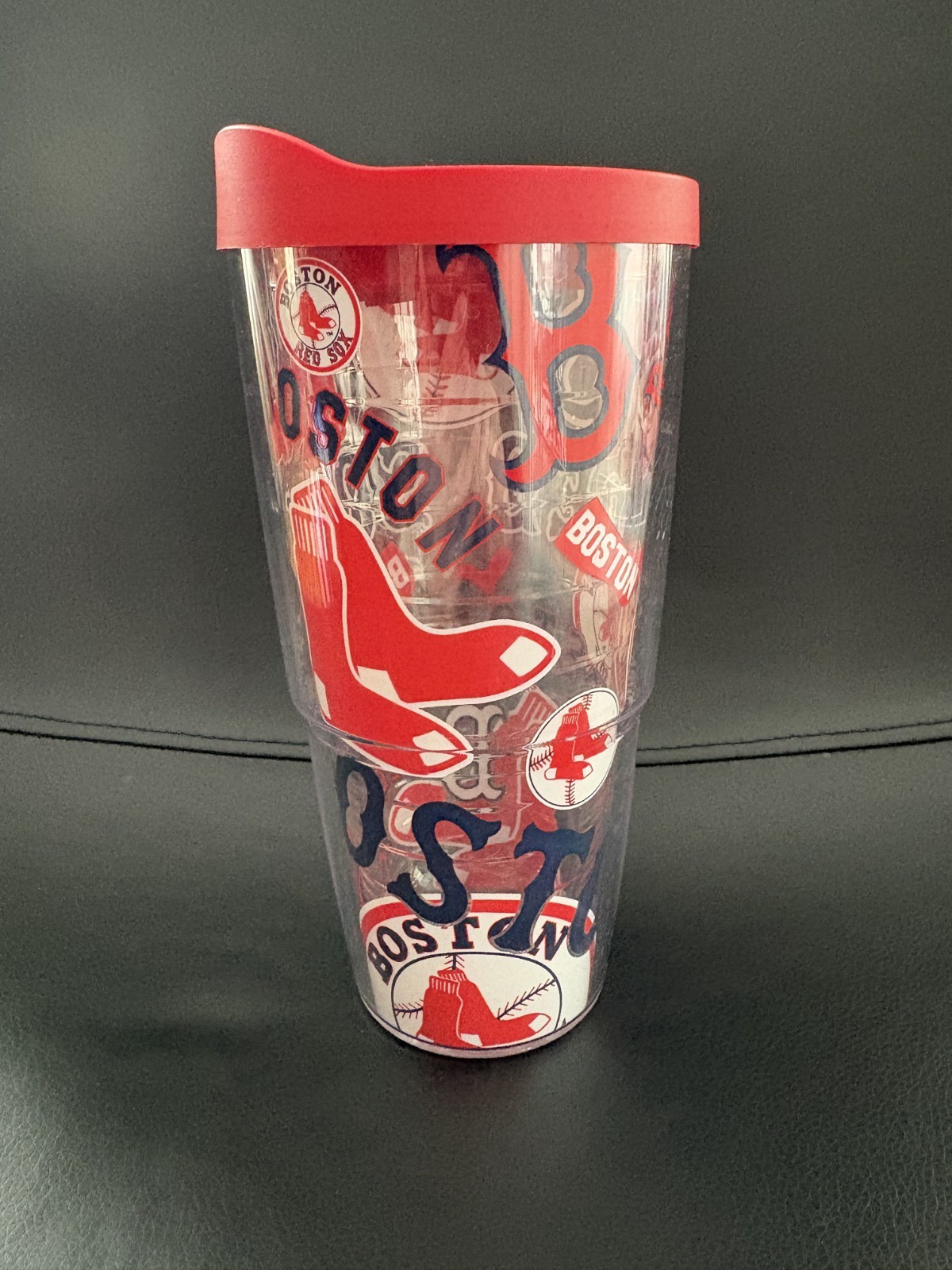 Tervis 24 Oz Boston Red Sox Tumbler With Lid Clear with Sox Iconography