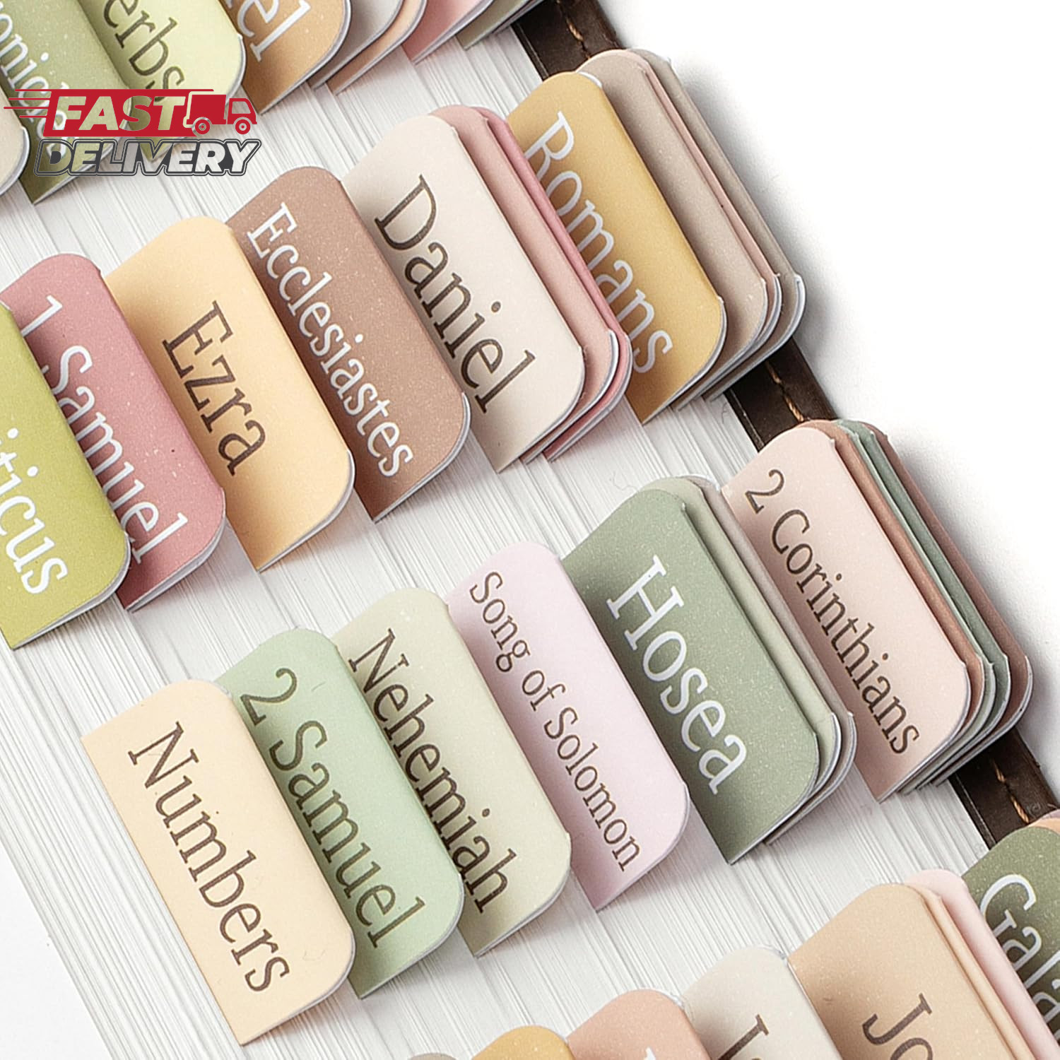 Mr. Pen- Bible Tabs, 75 Boho Theme Laminated Tabs for Women and Men, Tabs for St