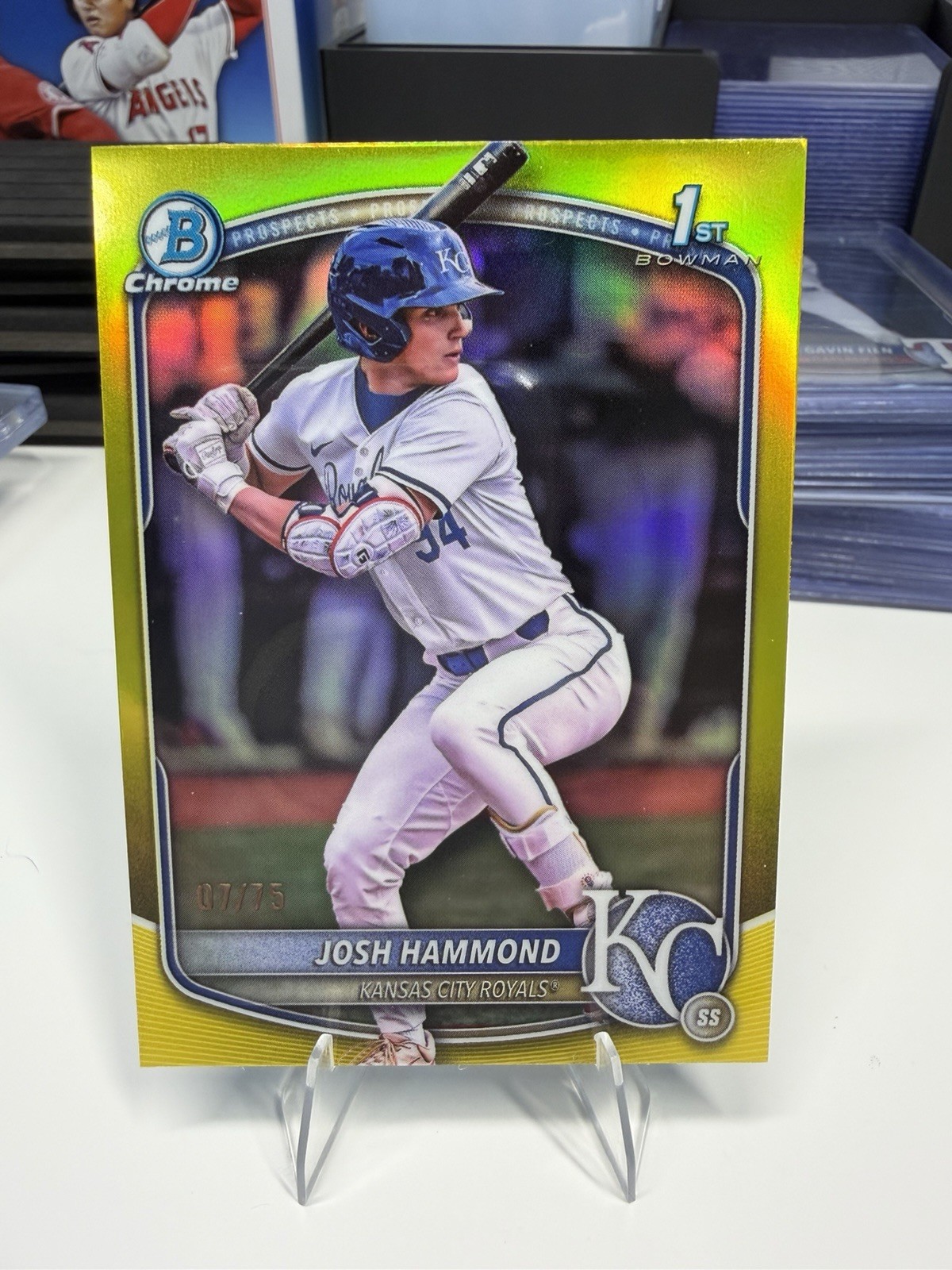 2025 Bowman Draft Chrome Josh Hammond True Yellow Refractor /75 #BDC-185