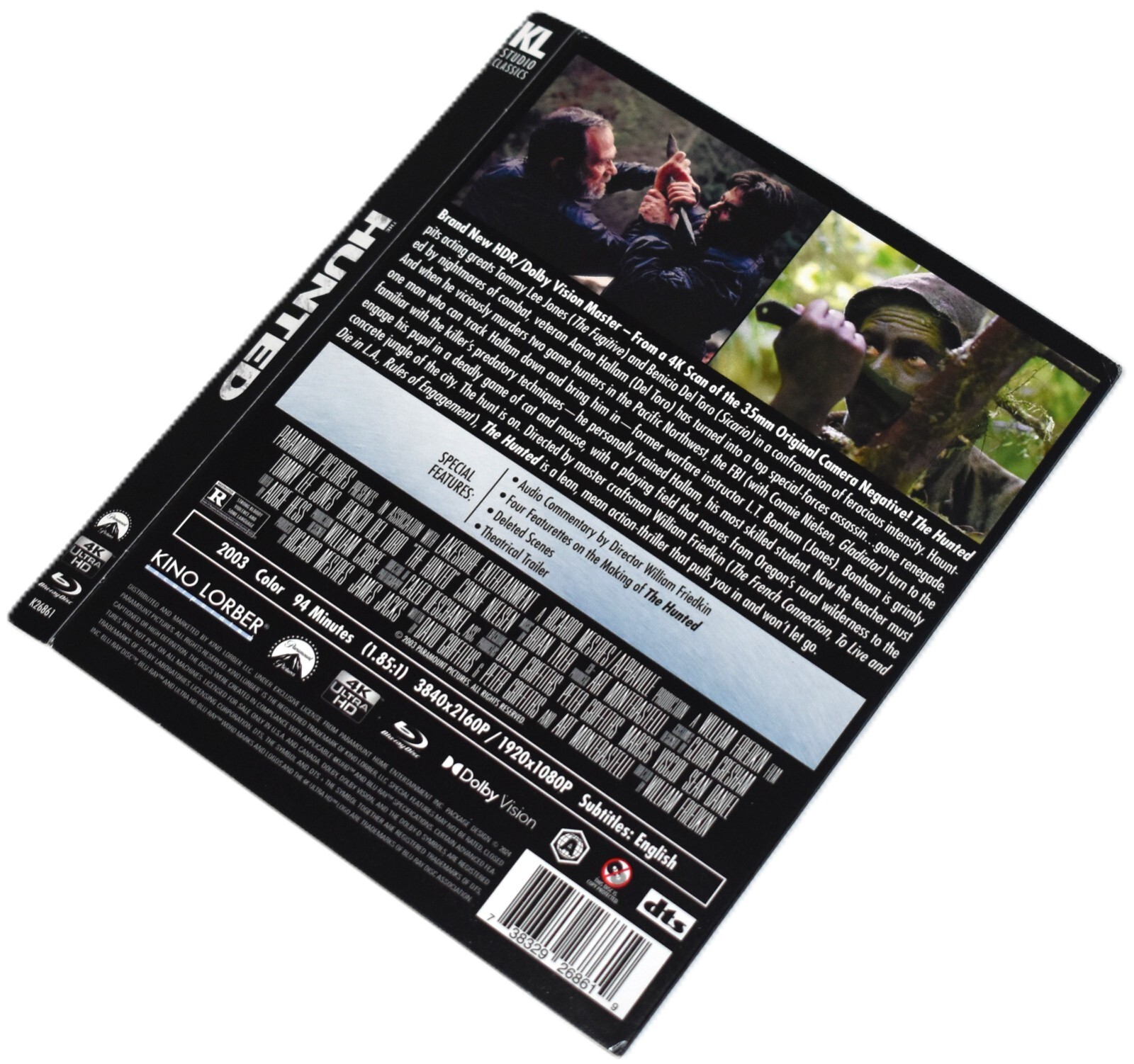 UHD SLIPCOVER ONLY - Fits: The Hunted Kino Ultra HD 4K Blu-ray - SLIPCOVER ONLY